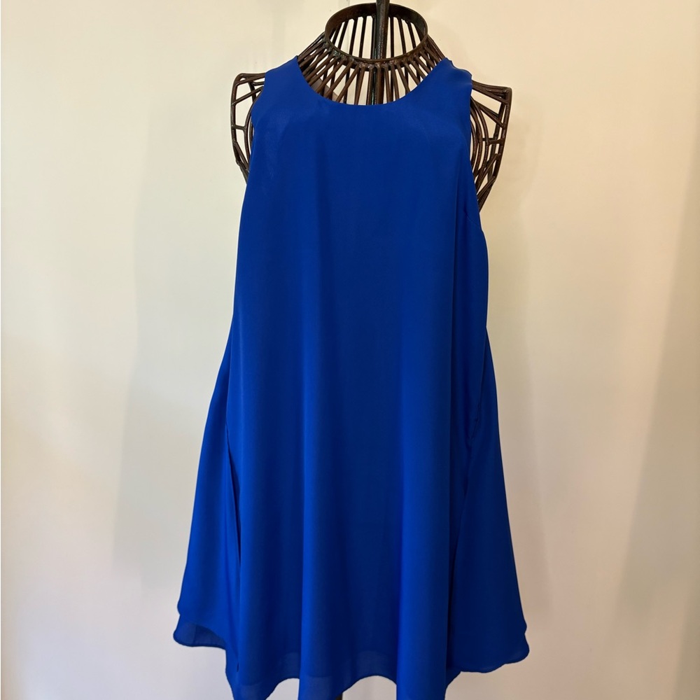 The Letter Cream and Blue Dress